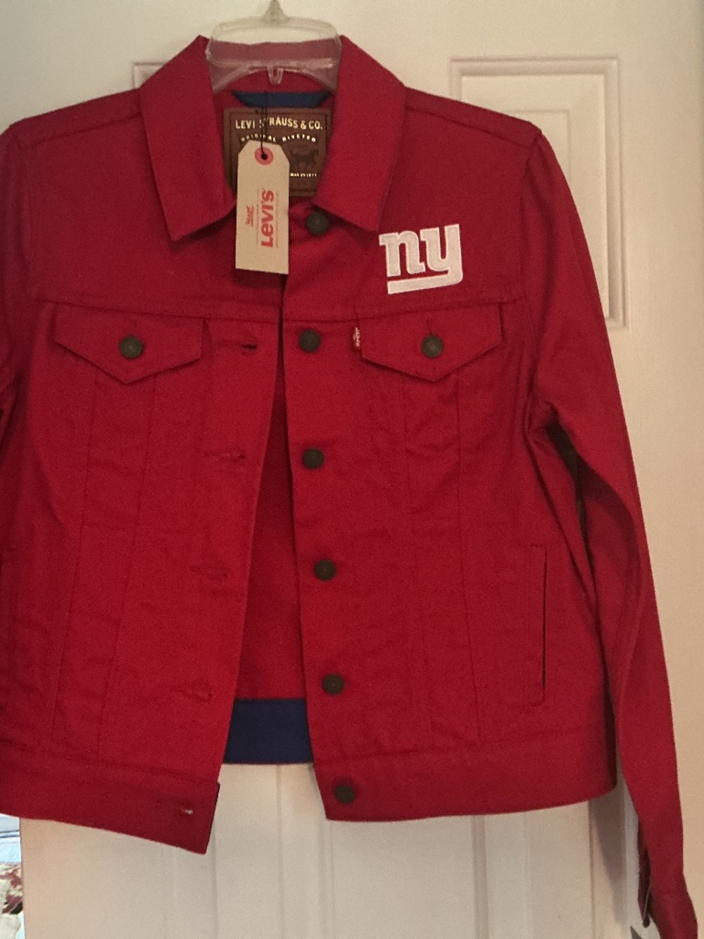 NWT Levi’s NY Giants NFL Women’s Red Jacket Size M